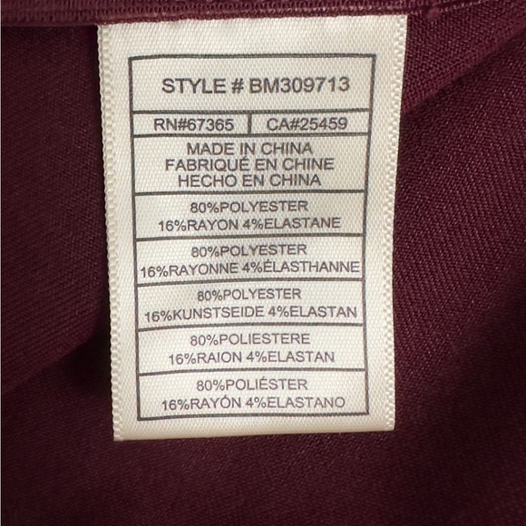 Steve Madden - Burgundy Cameron Miniskirt with off center side slit     … - Picture 11 of 11